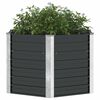 vidaXL Garden Raised Bed Anthracite 129x129x77 cm Galvanised Steel