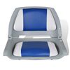 vidaXL Boat Seats 2 pcs Foldable Backrest Blue-white Pillow 41x51x48cm