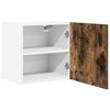 vidaXL Hanging Cabinet Riga Smoked Oak and White 40 x 31 x 40 cm