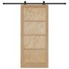 vidaXL Sliding Door ORKDAL Brown 93 x 211 cm Solid Pine Wood