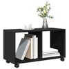 vidaXL Rolling Cabinet Black 72x33x42.5 cm Engineered Wood