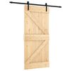 vidaXL Sliding Door 95 x 210 cm Solid Pine Wood (Untreated)
