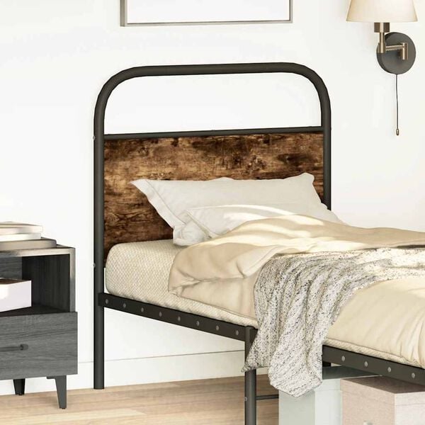 vidaXL Replace Headboard Smoked Oak 80 cm Steel and Engineered Wood