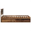 vidaXL Bed Frame with Headboard Old Wood 90 x 200 cm Engineered wood