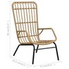 vidaXL Garden Chair Poly Rattan Light Brown