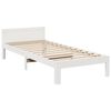 vidaXL Family Bed Frame No Mattress White 270x200 cm Solid Wood Pine