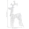 vidaXL Reindeer Christmas Decoration 90 LEDs 60x16x100 cm Acrylic