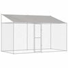 vidaXL Dog Cage with Roof Silver 400 x 200 x 258 cm Steel and PE