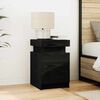 vidaXL Bedside Cabinet Black Oak 35 x 39 x 55 cm Engineered wood