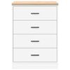 vidaXL Garage Storage Cabinet White 60x51x85 cm Solid Wood Pine