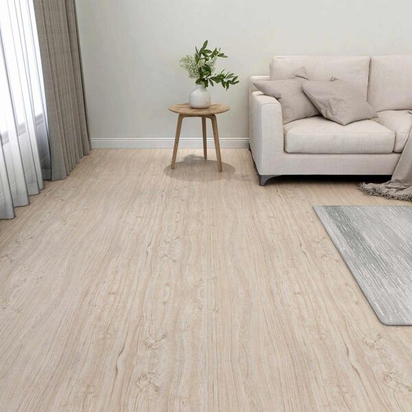 vidaXL Flooring Planks 55 pcs Light Brown 5.11 m&sup2; PVC