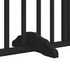 vidaXL Dog Gate with Door Foldable 15 Panels Black 750 cm Poplar Wood