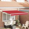 vidaXL Retractable Awning Red 350 x 250 cm Polyester and Aluminium
