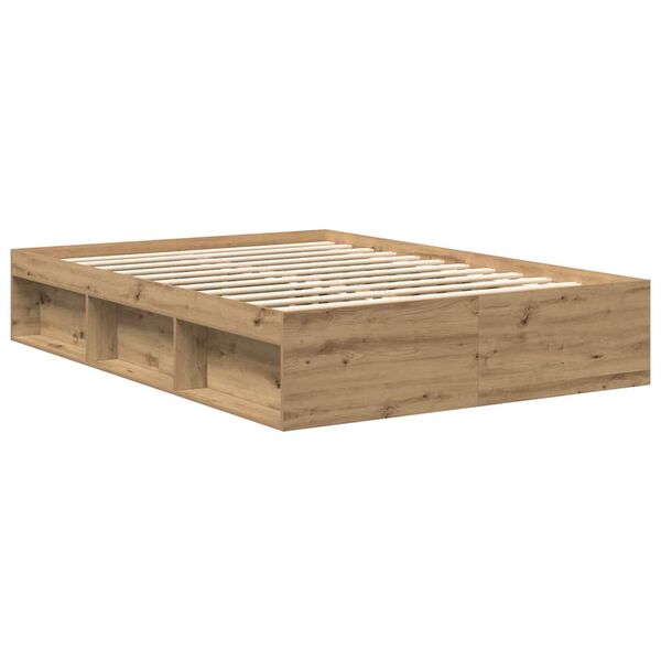 vidaXL Bed Frame without Mattress Artisan Oak 120x200cm Engineered Wood