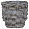 vidaXL Planter Basket with Storage 2 pcs Grey
