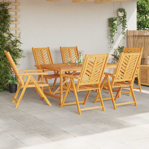 vidaXL Garden Chair 6 pcs Brown 57 x 72 x 109 cm Solid Acacia Wood