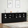 vidaXL Sideboard with LED Lights Black 283x37x100 cm