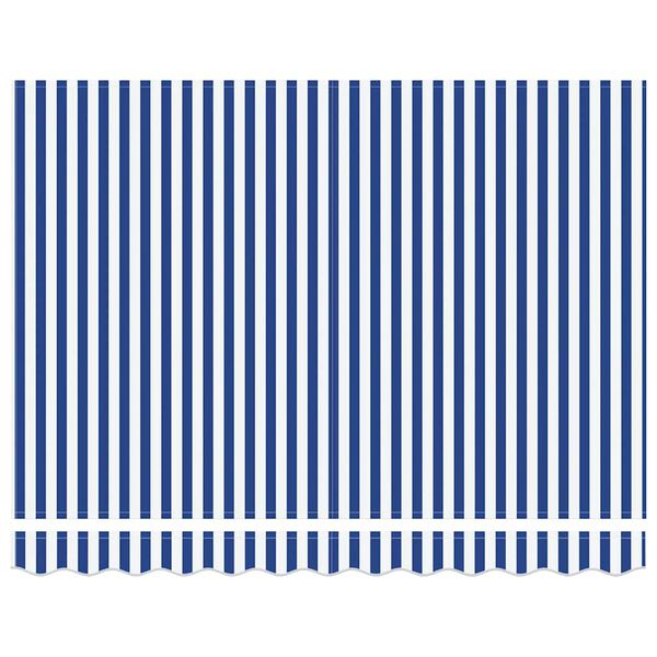 vidaXL Retractable Awning Blue and White 3x2.5 m Fabric and Aluminium