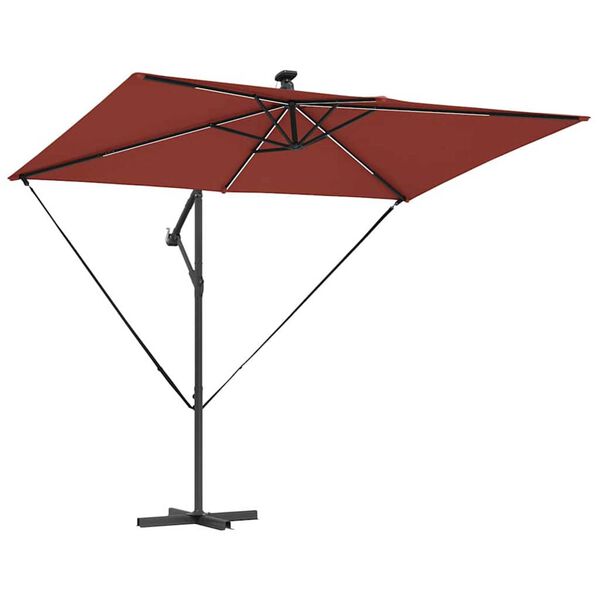 vidaXL Umbrella Terracotta 294 x 200 x 270 cm Polyester and Aluminium
