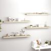 vidaXL Floating Wall Shelves 4 pcs Oak 120x23.5x3.8 cm MDF