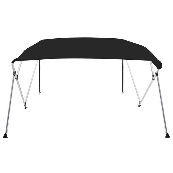 vidaXL 4-bow Bimini Top Black 243x180x137 cm