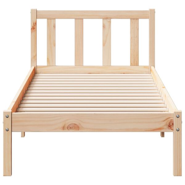 vidaXL Extra Long Bed Frame without Mattress 100x210 cm Solid Wood Pine