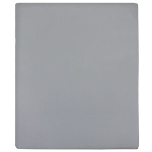 vidaXL Jersey Fitted Sheet Grey 90x200 cm Cotton