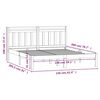 vidaXL Bed Frame without Mattress White King Size Solid Wood