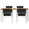 vidaXL Garden Dining Set 5 pcs Brown Solid Acacia Wood