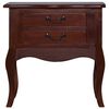vidaXL Bedside Cabinet Classical Brown 60x30x60 cm Solid Mahogany