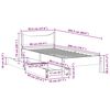 vidaXL Bed Frame with Drawers 90x200 cm Solid Wood Pine