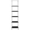 vidaXL 6-Tier Shelf Black 40x40x160 cm Tempered Glass