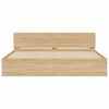 vidaXL Bed Frame with LED without Mattress Sonoma Oak 200x200 cm