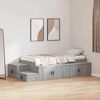vidaXL Storage Bed Frame Grey Sonoma 80 cm Engineered Wood