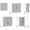 vidaXL 11 Piece Kitchen Cabinet Set Lucca Grey Sonoma Engineered Wood