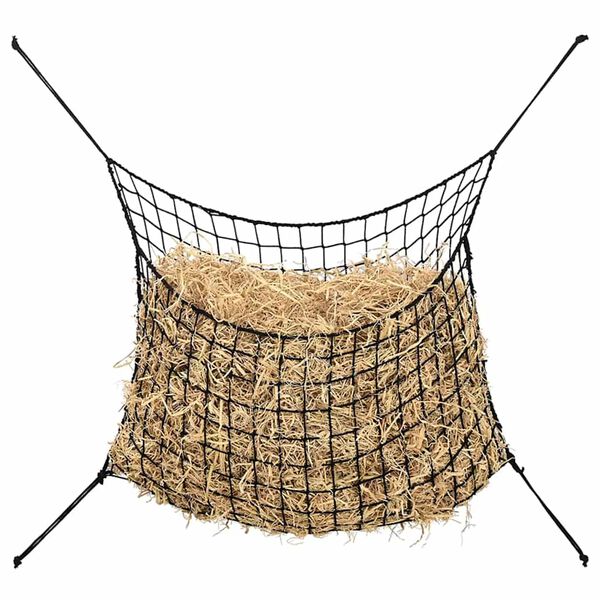 vidaXL Hay Nets 2 pcs Round Black 75x50 cm PP