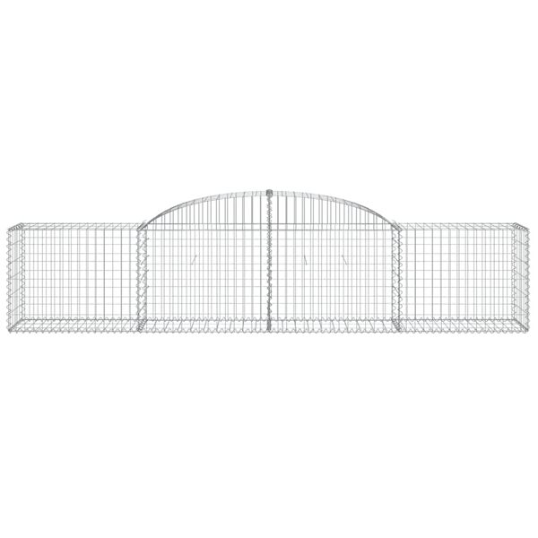 vidaXL Arched Gabion Baskets 6 pcs 300x50x60/80 cm Galvanised Iron