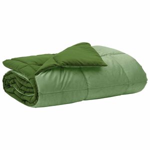 vidaXL Full Year Duvet Quilted Green 135 x 200 cm Microfiber