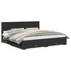 vidaXL Bed Frame Black and Silver 200 x 200 cm Engineered Wood