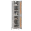 vidaXL Highboard Concrete Grey 34.5x34x180 cm Engineered Wood