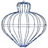 vidaXL Christmas Finial Light 192 LEDs Blue &Oslash; 45 x 40 cm