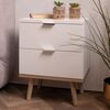 Finori Bedside Cabinet G&ouml;teborg 60 White and Sonoma Oak