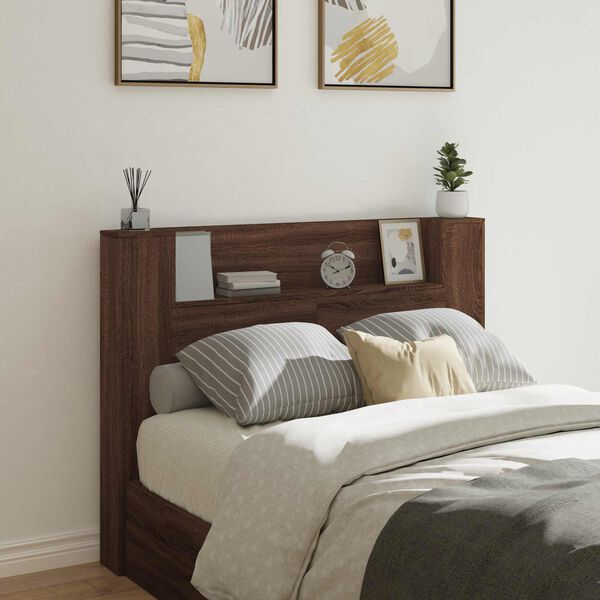 vidaXL Headboard Brown Oak 140 x 16.5 x 103.5 cm Engineered Wood