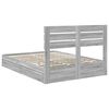 vidaXL Storage Bed Grey Sonoma 160 x 200 cm Engineered Wood