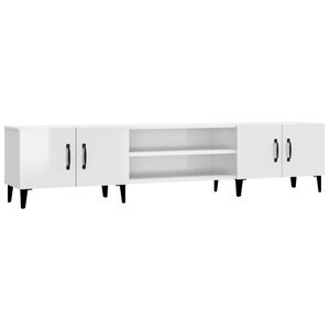 vidaXL TV Cabinet High Gloss White 180x31,5x40 cm Engineered Wood