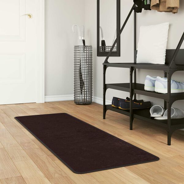 vidaXL Rug Runner MARSA Anthracite 100 x 50 cm Polyester and PVC