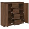 vidaXL Sideboard with Drawers Brown Oak 100.5x35x98.5 cm Engineered Wood