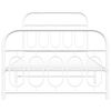 vidaXL Metal Bed Frame without Mattress with Footboard White 107x203cm