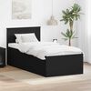 vidaXL Bed Frame with Headboard Black 90 x 190 cm Engineered Wood