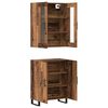 vidaXL Highboard 2 pcs Old wood Engineered wood